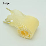 Shopmocho 4cm Widened Transparent Chiffon Yarn Shoelaces Flat Silk Big Bow Wide Laces Trend Beauty White Casual Shoes Laces Dropship
