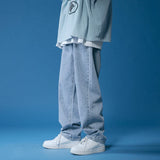 SHOPMOCHO Mens Jeans Large Denim Jeans for Teens Trousers for Men Jean Baggy Pants Men's Fashion Man Male Trendyol Streetwear Korean Men´s