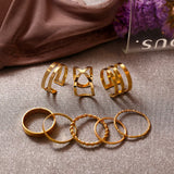 Shopmocho The Tide Cool Ring Set Female Korean Ring Ring Net Red Jewelry Not Fade Color Ring Cold Wind Hip Hop Index Finger Ring