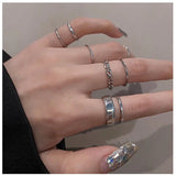Shopmocho The Tide Cool Ring Set Female Korean Ring Ring Net Red Jewelry Not Fade Color Ring Cold Wind Hip Hop Index Finger Ring