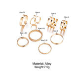 Shopmocho The Tide Cool Ring Set Female Korean Ring Ring Net Red Jewelry Not Fade Color Ring Cold Wind Hip Hop Index Finger Ring