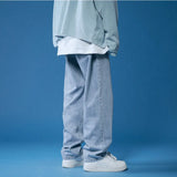 SHOPMOCHO Mens Jeans Large Denim Jeans for Teens Trousers for Men Jean Baggy Pants Men's Fashion Man Male Trendyol Streetwear Korean Men´s