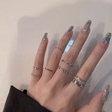 Shopmocho The Tide Cool Ring Set Female Korean Ring Ring Net Red Jewelry Not Fade Color Ring Cold Wind Hip Hop Index Finger Ring