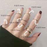 Shopmocho The Tide Cool Ring Set Female Korean Ring Ring Net Red Jewelry Not Fade Color Ring Cold Wind Hip Hop Index Finger Ring