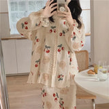 SHOPMOCHO 2026 Princess Style Women's Plus Size Student Nightwear Ladies Sweet Breathable Crew Neck Sleepwear Loungewear