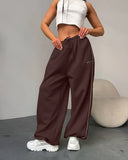 SHOPMOCHO Y2K American Black Retro Hip-Hop Oversized Woman Fashion Casual Sweatpants Loose Jogging Pants High Waist Wide-Leg Streetwear