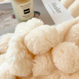 Shopmocho Flannel blanket, imitation rabbit fur blanket, soft and warm sofa blanket, For napping, office, outdoor camping, for all seasons