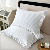 SHOPMOCHO Princess Pillowcases With Ruffles Multiple Sizes Pillow Cover Comfortable Pillow Case For Adults Kids