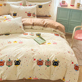 SHOPMOCHO 1Pcs 100% Cotton Printed Duvet Cover Cartoon Pattern Skin Friendly Breathable Comforter Cover Bedclothes for Children Students