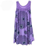 Shopmocho Women's clothing summer sleeveless camisole dress lace print sleeveless large swing loose sexy dress long skirt plus size