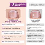 Shopmocho 120pcs/Box 9 Styles French Fake Press On Toenails Short Square Nude Pink French Glossy False Toe Nail Full Cover Summer Toe Tips