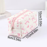 Shopmocho 1 pc exquisite bowknot single-layer pencil case, floral pattern design storage bag, a must-have for back to school season