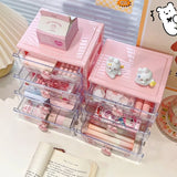 SHOPMOCHO Desktop Storage Box Organizer Student Drawer Box Pen Holder Cute Office Childrens Hair Accessories Stationery Rack Organizer Box