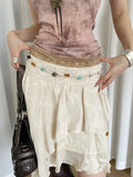 Shopmocho Bohemian Ethnic Hand-Woven Waist Rope For Women Minority Design Sense Bead Belt With Skirt Jeans Belt