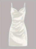 Shopmocho 2025 Lady va va voom Satin hip suspender dress women's dress
