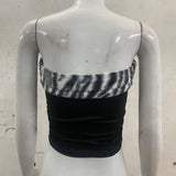 SHOPMOCHO Women's Sexy Slim Fit Y2K Leopard Print Vest Strapless Top Short Style Navel Exposed Casual Summer Fashion Letter Hot Drilling