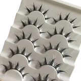 Shopmocho Anime-Inspired False Eyelashes, 5 Pairs Cartoon Eye Faux Lashes, Dramatic Look Demon Style, Volumizing & Lengthening