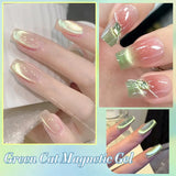 Shopmocho 10ml Green Cat Magnetic Gel Ultra Shine Holographic Glitter Semi Permanant Soak Off UV LED Gel Varnish For Manicure