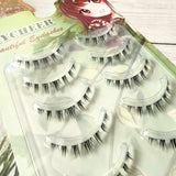 Shopmocho 5 Pairs Thick Lower Eyelashes Clear Band Under Eye Lashes Soft Lower Eyelash Handmade Manga Bottom Lashes Makeup Tools