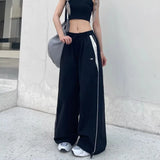 Shopmocho Y2K Vintage Fashion Loose Pant 2025 Casual Street Hip Hop Baggy Pants High Waist Wide Leg Trousers Solid Joggers Women Clothes