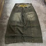 SHOPMOCHO American New Fashion Old Yellow Washed Baggy Jeans Ladies Y2K Gothic Hip Hop Vintage Casual High Waist Wide Leg Pants