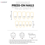 Shopmocho 24pcs Cute Cartoon Fake Nail Tips Oil Painting Series Printed Almond Press On Nail Sweet Cool Charming False Nail For Spicy Girl