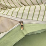 SHOPMOCHO Pure Cotton Home Textile Striped Bedding Set Simple Soft Duvet Cover Sheet Pillowcase Ins Style Bed Linens Queen King Size 2025