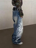 SHOPMOCHO American Graffiti Punk Hip-Hop Printed Gothic Jeans For Men And Women Y2K Harajuku Loose Straight High Street High-Waist Jeans