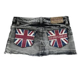 Shopmocho Summer American washed pocket printed denim shorts for women y2k street Harajuku hip-hop casual vacation sexy hot girl pants