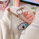 SHOPMOCHO Crystal Butterfly 3 Inch Acrylic Card Holder Photocards Display Credit ID Bank Card Protective Case Keychain Pendant Fashion