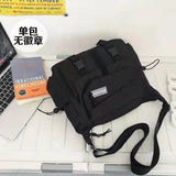 Shopmocho Japanese Simple Messenger Bag Student Nylon Waterproof Canvas Handbag Shoulder Crossbody Bags for Women Men Satchels Bolsas