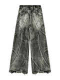 SHOPMOCHO Vintage Y2k Streetwear Punk Hip Hop Jeans Women Pants Grunge Baggy Ripped Denim Trousers Gothic Distressed Wide Leg Jeans Goth