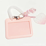 SHOPMOCHO Crystal Butterfly 3 Inch Acrylic Card Holder Photocards Display Credit ID Bank Card Protective Case Keychain Pendant Fashion
