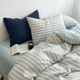 SHOPMOCHO New Washed Super Soft Duvet Cover Set with Bed Sheet Skin-friendly Bedding Set Hygroscopic Breathable Quilt Cover and Pillowcase