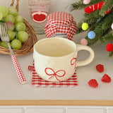 Shopmocho Bow shaped mug for girls with high looks, home ceramic water cup