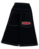 SHOPMOCHO Y2K Loose Jeans Retro Pattern Embroidery High Quality Men's Hip Hop American Fashion Harajuku Street Clothing Wide Legs Jeans
