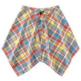Shopmocho Fashion Tassel Hip Hop Irregular Men and Women Fake Shirt Hem Spring Autumn False Shirt Skirt Half-body Plaid Skirts Womens Saia