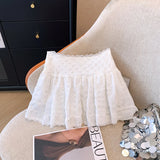 Shopmocho Balletcore Ruffled Mini Skirt with Lace Trim Low Rise Tiered White Skirt Summer Women TeenGirl Y2K Goth Outfit