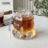 Shopmocho Glass Drinkware Cold Coffee Cups Latte Coffee Glass Iced Juice Milk Water Bottle Aesthetic Cup Wine Cocktail Glass כוסות לקפה קר