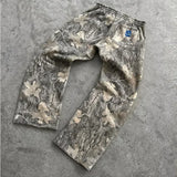 Shopmocho Harajuku Street Hip Hop Y2K Retro Sweatpants Camo Pattern Print Streetwear Men Unisex Casual Red Loose Pants Men Clothing