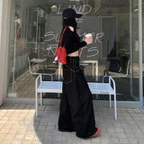 SHOPMOCHO Y2k Clothes Jeans For Woman Baggy Loose Wide Leg Distressed Washed High Waist Trousers Streetwear Casual Long Pants