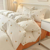 SHOPMOCHO Queen Bedding Set Reactive Printed Bed Sheet Sets Washed Polyester Soft Duvet Cover Bed Sheet Pillowcase Cartoon Bedding Bed Set