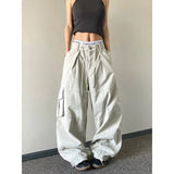 SHOPMOCHO American Style Casual Loose Wide Leg Pants Drawstring Slimming 2026 Spring Summer  New Style Women Workwear Trousers