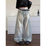 SHOPMOCHO Women's Light Blue Y2k Baggy Jeans Harajuku Aesthetic Japanese 2000s Style Denim Trousers Vintage 90s Jean Pants Trashy Clothes