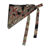 Shopmocho Chinese Style Ethnic Triangular Waistband Embroidered Printing Tassel Floral Triangular Belt Jeans Decor Clothing Accessories