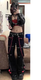 Shopmocho Autumn Winter New Straight Tube Y2k Jeans Ladies Darkness European and American Style Women's Pants Star Print Baggy Pants Woman