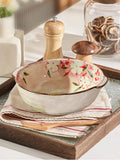 Shopmocho 8.35 inch Japanese Style Vintage Amphora Ceramic Soup Bowl Microwave Oven Bowl with Non Slip Bottom Salad Pasta Fruit Bowl