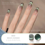 Shopmocho Blue Crystal Magnet Cat's Eye Gel Reflective Laser Reflective Semi Permanent UV LED Gel Polish 8ml Nail Art Varnishes