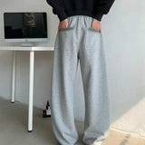 SHOPMOCHO New Men's Casual Pants Side Striped Wide Leg Outdoor sports pants Straight Sweatpants Neutral High-quality Long Baggy Trousers