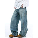 SHOPMOCHO YIBASHU Women Blue Gothic Y2k Jeans Japanese 2000s Style Hip Hop Baggy Jean Pants Vintage Harajuku Denim Trousers Clothes Spring